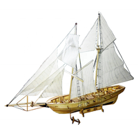 Kit de Barco Pirata para Adultos, Juguete de Modelo de Vela Harvey Occidental Antiguo de Madera para Regalo