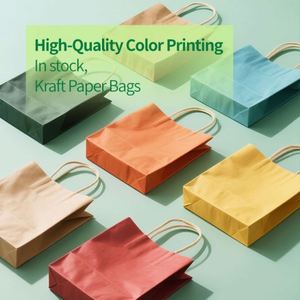 Wholesale Famous Brand Gift <b>Bags</b> Custom Kraft Paper Shopping <b>Bags</b> Logo Color Printing for <b>Crafts</b> - Product Image 4