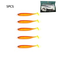 Leurre souple Luya imitation poisson arc-en-ciel avec queue en T pour lancer à longue distance, pêche en eau douce et en mer, pour le bar