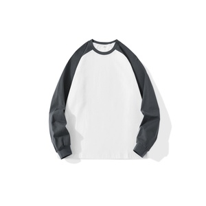 Camiseta Básica de Manga Larga Raglán, Corte Regular, 100% Algodón, Unisex, Color Sólido, Estilo Vintage, Marca de Moda, Color Personalizable - Product Image 6