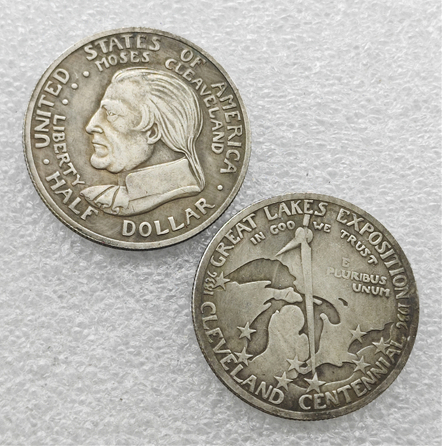 1936 United States Half Dollar (Cleveland Centennial / Great Lakes Exposition) Commemorative Coins,Gifts,Home Decoration