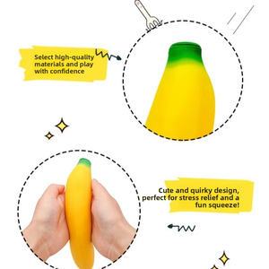 Juguete Sensorial Antiestrés de Plátano Simulado al por Mayor, Bola de Compresión de Rebote Lento para Aliviar la Ansiedad, Juguetes Fidget - Product Image 6