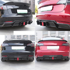 Difusor de parachoques trasero de coche estilo fibra de carbono alerón trasero de labio Posterior para Tesla <span class=keywords><strong>Model</strong></span> <span class=keywords><strong>3</strong></span> - Product Image 3