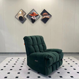 Nuevo estilo de sofá individual reclinable eléctrico de gravedad cero, cómodo sofá reclinable de tela de terciopelo, muebles para sala de estar - Product Image 4