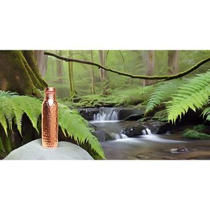 PARIJAT HANDICRAFT Handcrafted Hammered Copper <b>Drinkware</b> Water Bottle <b>Accessories</b> - Product Image 5