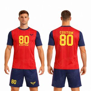 Conjunto de Camiseta y Pantalones Cortos Personalizados para Fanáticos de la Copa Mundial 2026, Estilo Americano, para Entrenamiento de Fútbol Masculino - Product Image 6