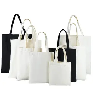 2024 Wholesale Reusable Casual Large Capacity Shoulder Shopping 100%cotton Heavy Duty Canvas Tote Bag