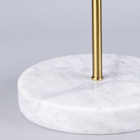 Lampe de table ronde en verre avec base en marbre, couleurs personnalisables, lampe de lecture LED, lampe de bureau, lumière d'ambiance pour chambre d'enfant