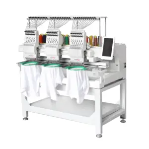 QHM Dahao Embroidery Machine Automatic 3 Head 9/12/15 Needle High Speed Socks Embroidery Machine Leather Jack