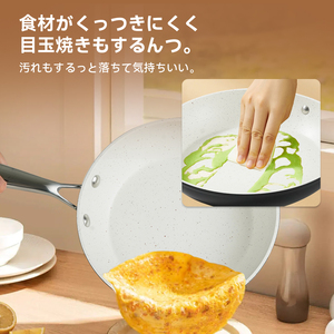 Non-Stick Enamel Coated Classic Design Frying Pan 5-Layer Cookware Stainless Steel Handle Gas <b>Induction</b> Compatible Dishwasher - Product Image 4