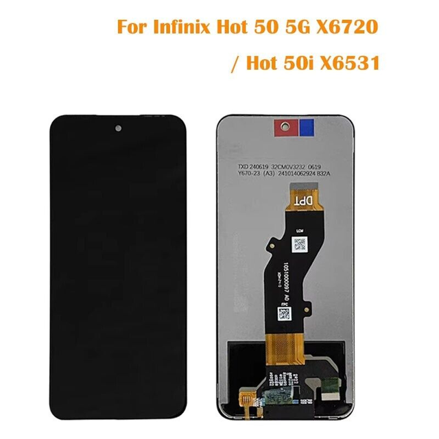 For Transsion Infinix X6720 B Screen Replacement Assembly Hot 50 4G 5G LCD Touch Display for X6882 1-Year Warranty