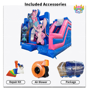 Château gonflable commercial avec grande toboggan pour enfants, idéal pour les fêtes d'<span class=keywords><strong>anniversaire</strong></span> en plein air - Product Image 3