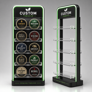 Expositor de Acrílico Luminoso de 3 Niveles, Ecológico y Personalizado, para Bolsas de Snus, para Tiendas de Tabaco, Venta <span class=keywords><strong>al</strong></span> <span class=keywords><strong>Por</strong></span> <span class=keywords><strong>Mayor</strong></span> - Product Image 1