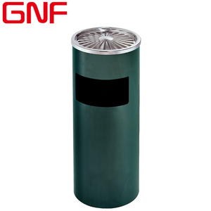 GNF ถังขยะกลมสเตนเลสสตีลพร้อมที่เขี่ยบุหรี่สำหรับล็อบบี้ในร่ม - Product Image 1
