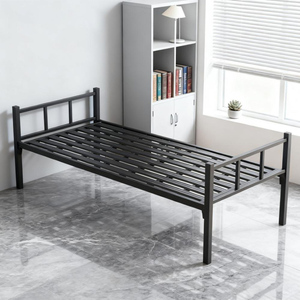 Cama Individual Plegable Minimalista Moderna para Dormitorio <span class=keywords><strong>de</strong></span> Empleados, Cama <span class=keywords><strong>de</strong></span> Hierro Reforzada <span class=keywords><strong>de</strong></span> <span class=keywords><strong>90</strong></span> cm, Cama para Siesta para el Hogar - Product Image 3