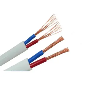 security RVVB cable electrical building wire 2 cores flat cable solid or stranded copper wire flexible cable