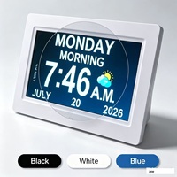Reloj Electrónico Moderno ZKM CK-070-STD de 7 Pulgadas con Reproducción de Video (MP4/AVI) y MP3, Resolución 1024x600, Alimentación CA, Compatible con Múltiples Idiomas