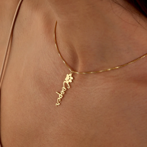 Nuovo nome personalizzato in acciaio inox lettera collana ciondolo gioielli placcato oro per regalo di compleanno maschile femminile - Product Image 1