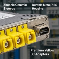 Module cassette HEADWAY 8 cœurs MPO vers LC Duplex, monomode OS2, 1x MPO mâle vers 4x LC, panneau de brassage fibre optique TX8