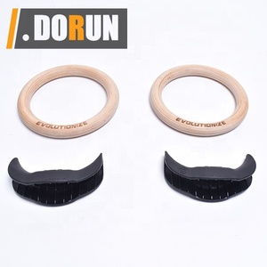 Anneaux de <span class=keywords><strong>gymnastique</strong></span> Anneaux en bois, anneaux de <span class=keywords><strong>gymnastique</strong></span> 1500lbs Boucle à came réglable avec échelle sangle longue de 15 pieds pour la salle de sport à domicile - Product Image 3