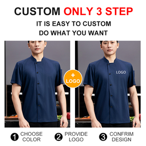Uniforme de <span class=keywords><strong>Chef</strong></span> Transpirable de Malla para Restaurante, Verano, Manga Corta para Hombres y Mujeres, para Servicio de Alimentos y <span class=keywords><strong>Cocina</strong></span> - Product Image 4