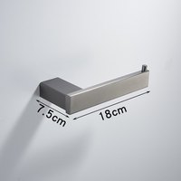 Porte-papier toilette gris anthracite HONGDEC, ensemble d'accessoires de salle de bain en acier inoxydable, montage mural