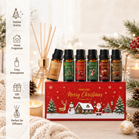 Ensemble d'huiles parfumées de Noël de luxe de qualité supérieure, naturelles et pures, pour la fabrication de savons, de parfums et de diffuseurs d'aromathérapie