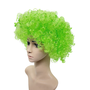 <span class=keywords><strong>Peluca</strong></span> Sintética Afro Rizada <span class=keywords><strong>Verde</strong></span> Brillante, Unisex, Divertida, para Disfraces de <span class=keywords><strong>Payaso</strong></span>, Cosplay, Deportes, Carnaval, Fiestas - Product Image 2
