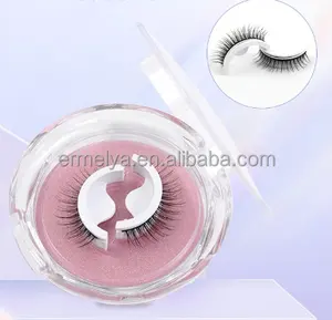 Custom Logo Handmade Wholesale 25mm 3D Artificial Mink Eyelashes Suppliers Full Strip Fluffy Fried Fur False Eyelashes Ermelya