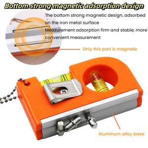 Niveau portable en alliage d'aluminium à aimant puissant, type crochet, mini-règle de nivellement, vente directe usine, prix abordable - Product Image 4