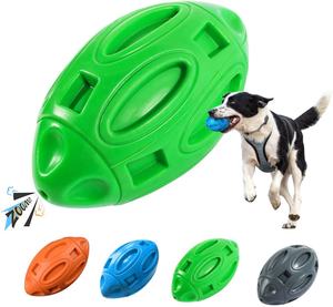 Cane Squeaky Giocattoli per Chewers Aggressivi di Gomma Puppy Chew Sfera con <span class=keywords><strong>Squeaker</strong></span>, Quasi Indistruttibile e Durevole Pet Giocattolo - Product Image 3