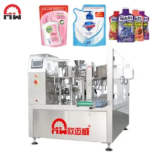 Automatic rotary bag pack machine shampoo machine zipper lock fruit juice pouch packing machine