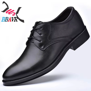 Zapatos Oxford de Cuero Genuino para Hombre BBAVR, con Punta en Pico, Cordones, Suela de Goma Antideslizante, Zapatos Formales de Vestir para Oficina - Product Image 3