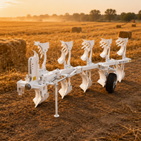 Charrue hydraulique à retourner 4+1 sillons personnalisée pour tracteur, équipement agricole à haut rendement