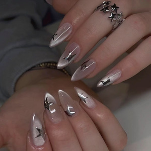 Logo personnalisé en gros sur les <span class=keywords><strong>ongles</strong></span> court rond dégradé rouge noir <span class=keywords><strong>ongles</strong></span> conseils manucure outil presse sur les <span class=keywords><strong>ongles</strong></span> pour salon - Product Image 6