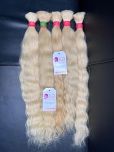 Extensions de cheveux humains blonds de haute qualité 613, cheveux indiens vierges Remy alignés sur les cuticules, 40 pouces, ondulations, closure, tissage de cheveux - Product Image 6