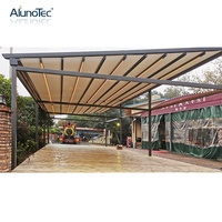 Système de toit en aluminium, Pergola étanche et rétractable pour l'extérieur, auvent rétractable