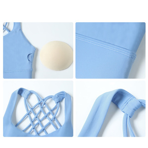 Reggiseno Sportivo Roregal Antiurto con Spalline Incrociate e Imbottitura, Reggiseno da Yoga Allargato per Fitness e Palestra - Product Image 4
