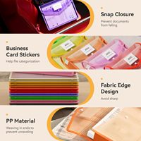 SHIRLEY YA Classeur A4 transparent en PVC, style enveloppe, organiseur de documents d'examen pour étudiants
