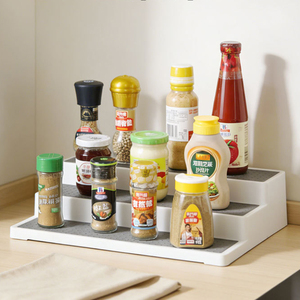 Estante de Almacenamiento de Escritorio de 3 Niveles de PP, Organizador Antideslizante para Especias de Cocina, para Armario o <span class=keywords><strong>Despensa</strong></span> - Product Image 5