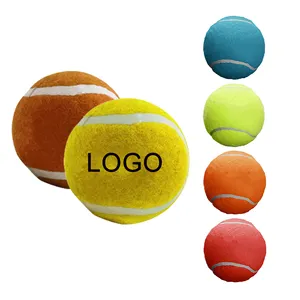 Logotipo personalizado Impresso Gigante Pet Dog Thrower Jogar Treinamento Brinquedo Pet Bola De Tênis Para Cães Grandes