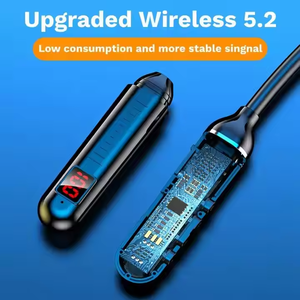 Auriculares Inalámbricos de Banda para el Cuello TWS BT5.2 con Pantalla LED Digital, Auriculares Inalámbricos Verdaderos con Soporte para Tarjeta TF, Manos Libres, Estéreo - Product Image 5