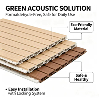 Panneaux muraux 3D insonorisants 210 mm, panneaux acoustiques naturels écologiques pour la décoration intérieure des bureaux