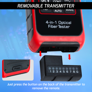 Fiber Optic Power Meter with Visual Fault Locator (VFL) | HD Color LCD for FC/SC/ST Connectors | Network Cable <b>Tester</b> Tool (OEM) - Product Image 5