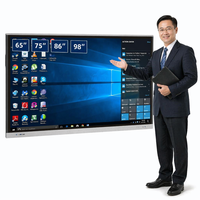 Pizarra Interactiva Digital de 98 Pulgadas, 4K UHD, IR Antideslumbrante, Pantalla Multitáctil de 20/40 Puntos, Cámara de 13MP para K12 y Nivel Medio