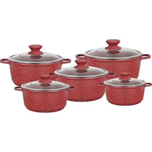 2024 Style10 Pieces Kitchen Pot Set Aluminum Pots Non-stick Cookware Sets For Sale