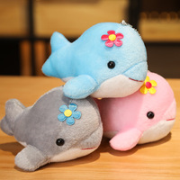 Porte-clés en peluche d'animal marin mignon de 10 cm, jouet en peluche de dauphin, pendentif de dauphin, peluches promotionnelles, mini poupée de baleine en peluche, porte-clés