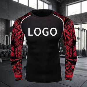Maillots de compression BJJ pour grappling, MMA, Jiu Jitsu No-Gi, UFC, manches longues, UPF50+, respirants, pour adultes, écologiques - Product Image 3