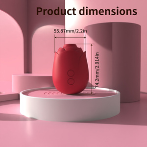 Vibrateur Rose en Gros pour Femmes, Stimulateur Clitoridien et du Point G, Sucette Vibrante pour Tétons, Vibrateur à Succion Rose pour Femmes - Product Image 2