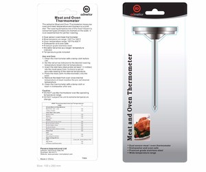 Thermomètre de cuisson pour viande à double aiguille, thermomètre analogique en verre bimétallique - Product Image 5